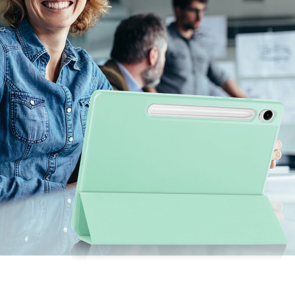 Techsuit - Flex Trifold (with Pencil Holder) - Samsung Galaxy Tab S9 / S9 FE / S10 FE - Matcha Green - Image 5