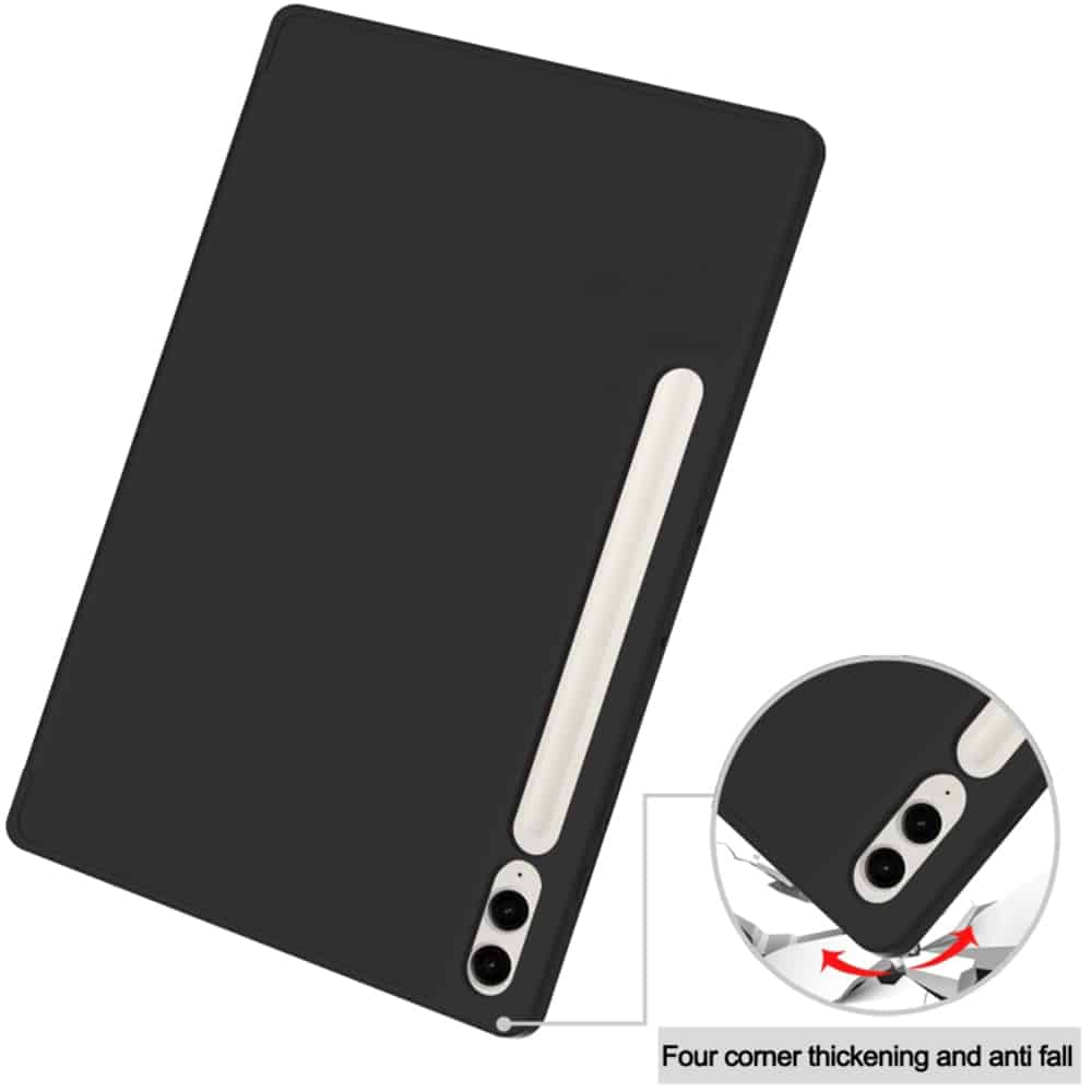 Techsuit - Flex Trifold (με Θήκη για Μολύβι) - Samsung Galaxy Tab S9 FE Plus - Μαύρο - Image 2