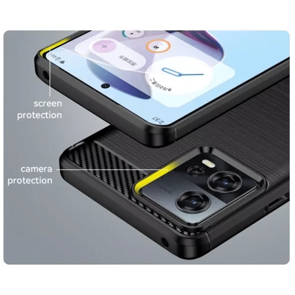 Techsuit Carbon Silicone - θήκη για Motorola Edge 30 Fusion - Μαύρο - Image 5