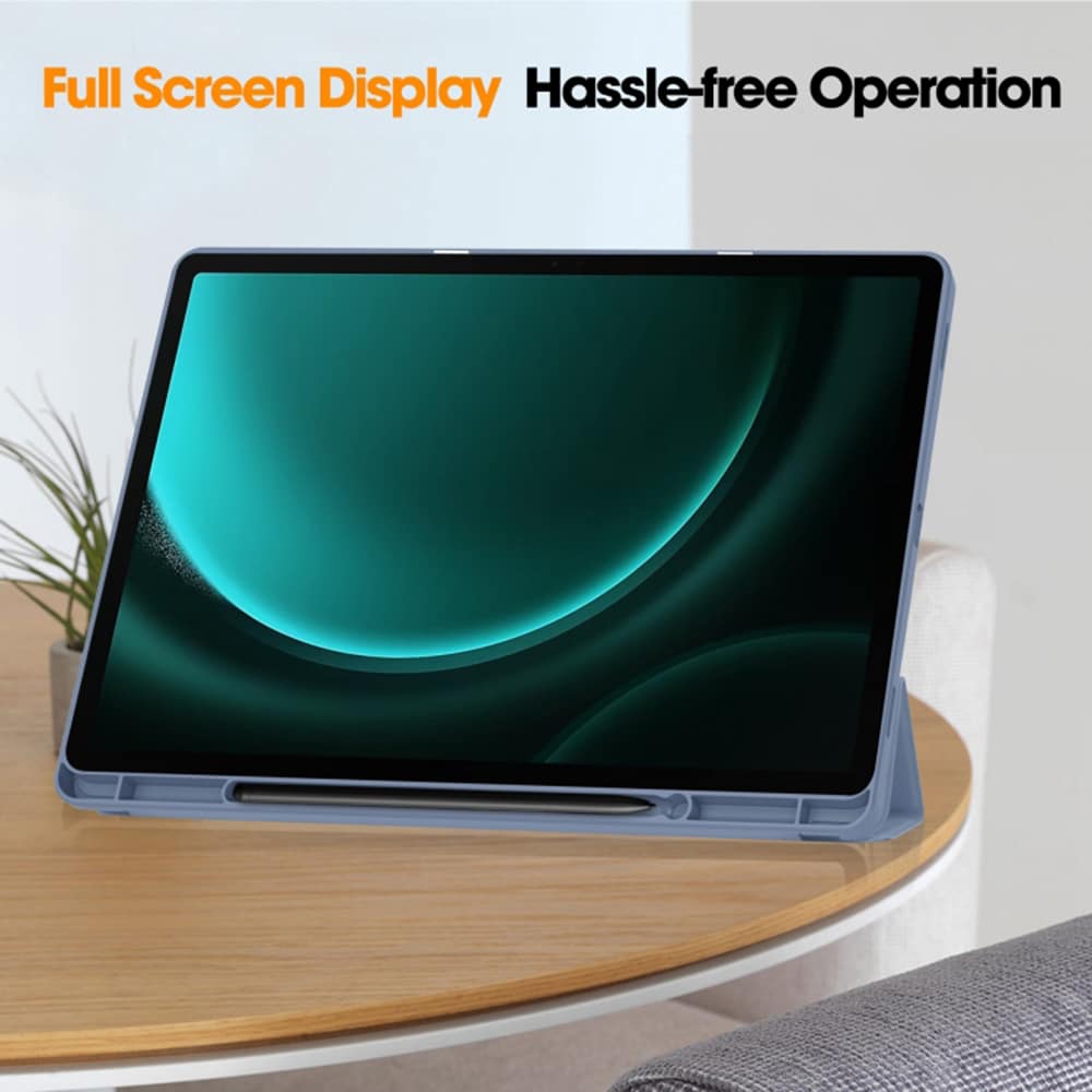 Techsuit - Flex Trifold (με Θήκη για Μολύβι) - Samsung Galaxy Tab S9 FE Plus - Γκρι - Image 3