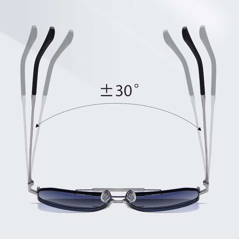 Techsuit - Ανδρικά Γυαλιά Ηλίου Polarized (8538), με Προστασία UV, Μέταλλο - Ροζ Χρυσό / Διαβαθμισμένο Μωβ One Size - Image 5