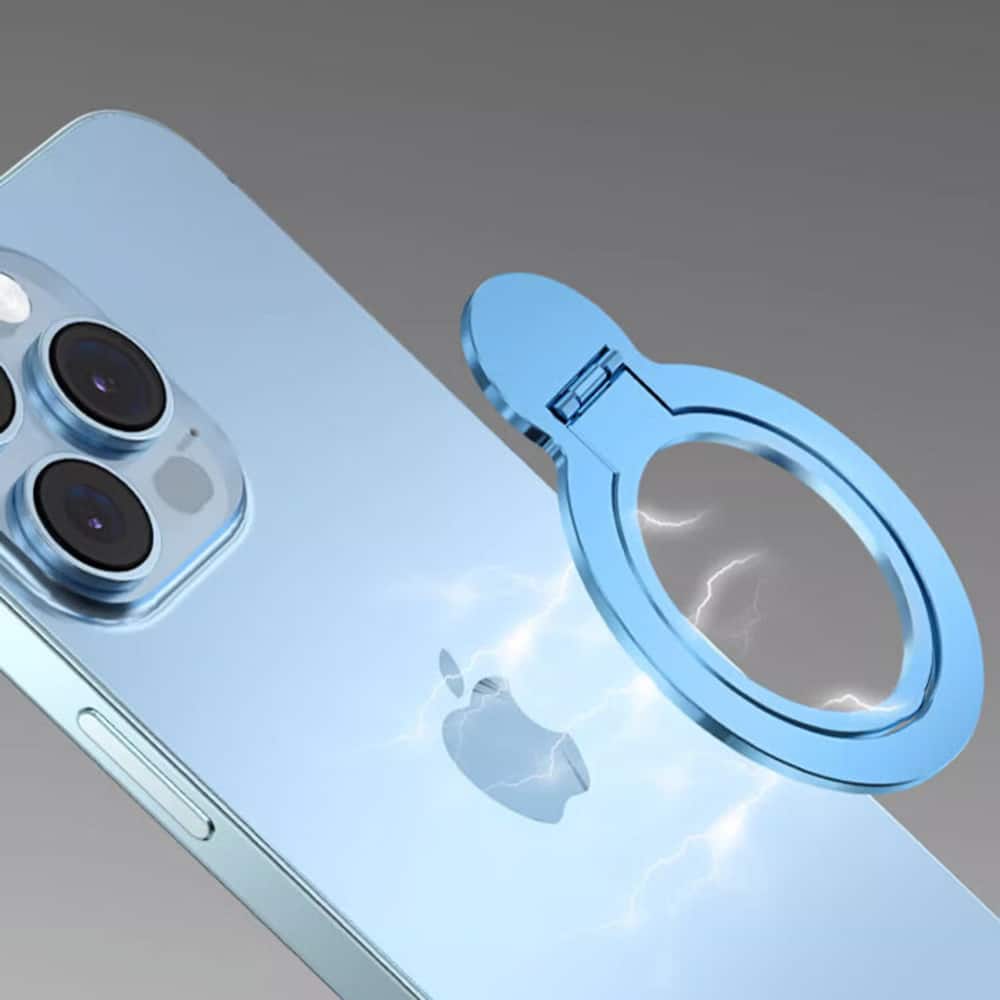 Techsuit - MagSafe Phone Ring (MPR4) - Round Shape, Aluminium Alloy - Blue - Image 3