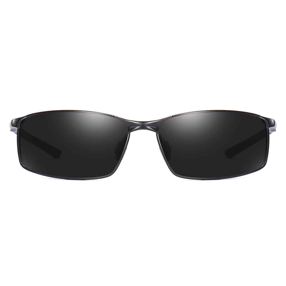 Techsuit - Ανδρικά Γυαλιά Ηλίου Polarized (559), με Προστασία UV και Μεταλλικό Πλαίσιο, Ορθογώνια - Μαύρα One Size - Image 2