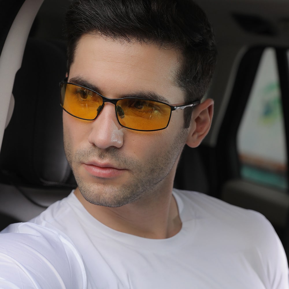 Techsuit - Ανδρικά Γυαλιά Ηλίου Polarized (559), με Προστασία UV και Μεταλλικό Πλαίσιο, Ορθογώνια - Μαύρο / Φωτοχρωμικά One Size - Image 4