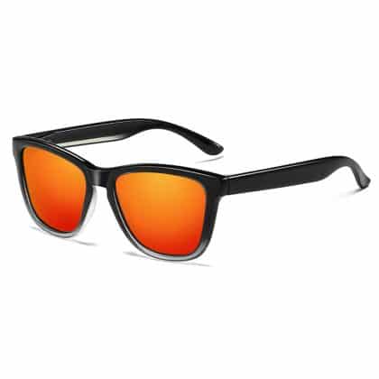 Techsuit - Ανδρικά Γυαλιά Ηλίου Polarized (0717), με Προστασία UV - Μαύρο / Κόκκινο Διάχυτο One Size