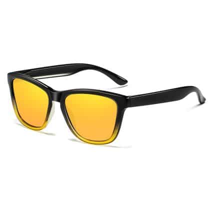 Techsuit - Ανδρικά Γυαλιά Ηλίου Polarized (0717), με Προστασία UV - Διαβαθμισμένο Μαύρο / Κίτρινο One Size