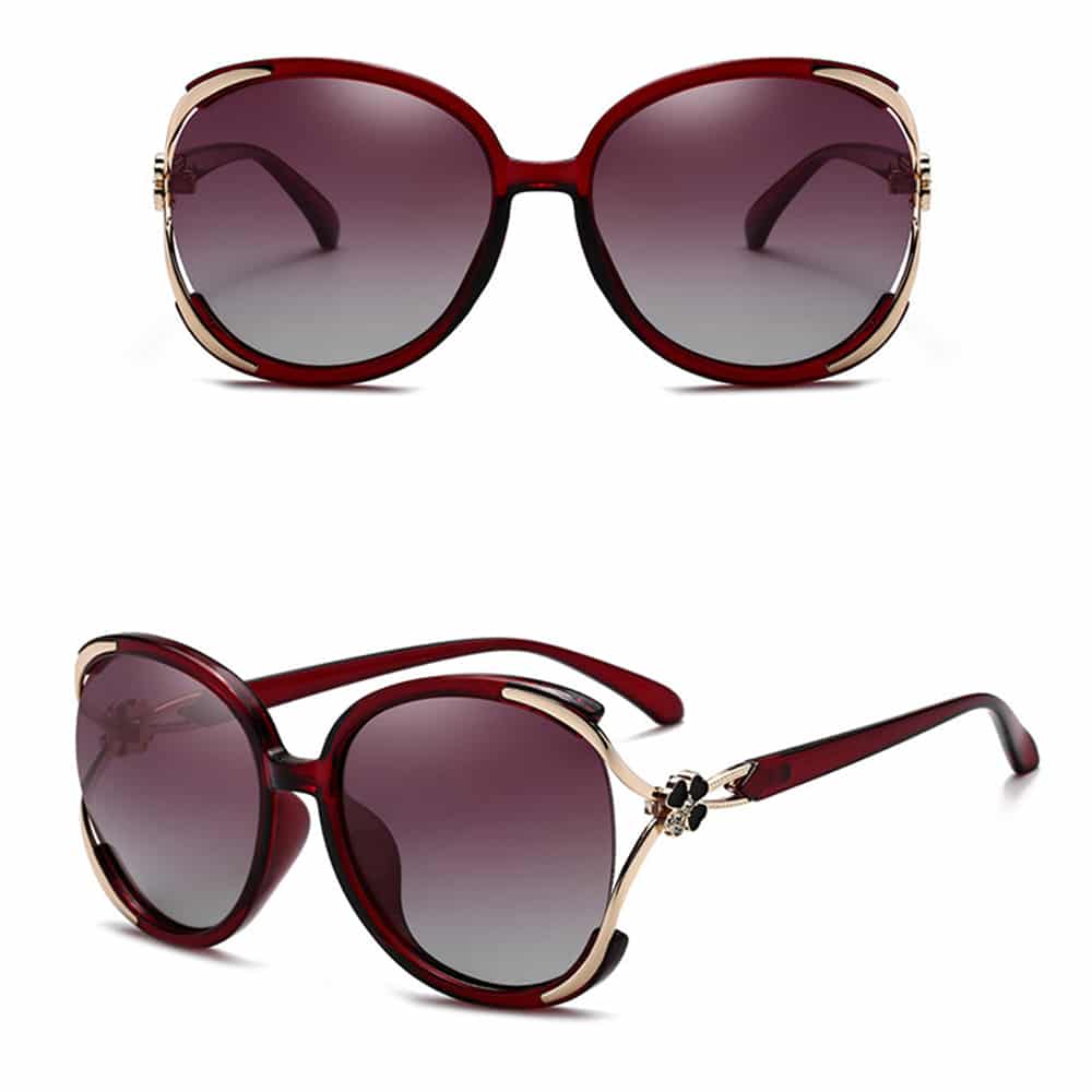 Techsuit - Γυναικεία Polarized Γυαλιά Ηλίου (1384) με Προστασία UV, PC - Κόκκινο One Size - Image 3