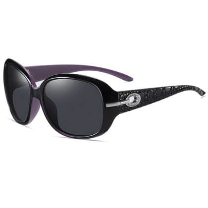 Techsuit - Polarized Γυαλιά Ηλίου PC (2012) - Προστασία UV - Μαύρο / Μωβ / Γκρι One Size