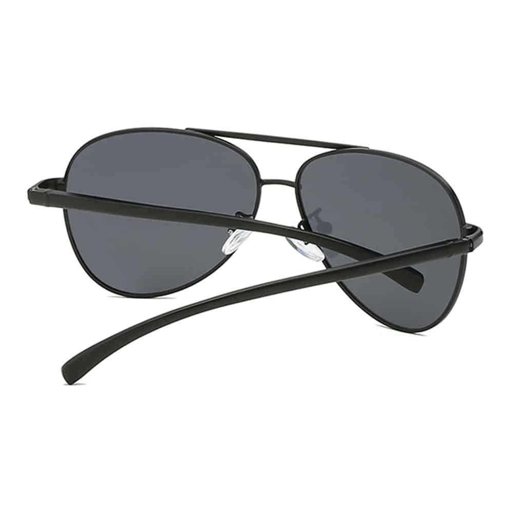 Techsuit - Ανδρικά Γυαλιά Ηλίου Polarized (2150), με Προστασία UV, Μεταλλικό Πλαίσιο - Μαύρο / Μαύρο Πράσινο One Size - Image 2