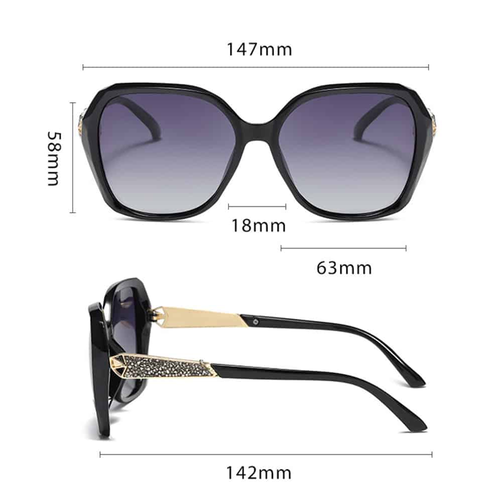 Techsuit - Γυναικεία Polarized Γυαλιά Ηλίου (5599) με Προστασία UV, PC - Καφέ One Size - Image 7