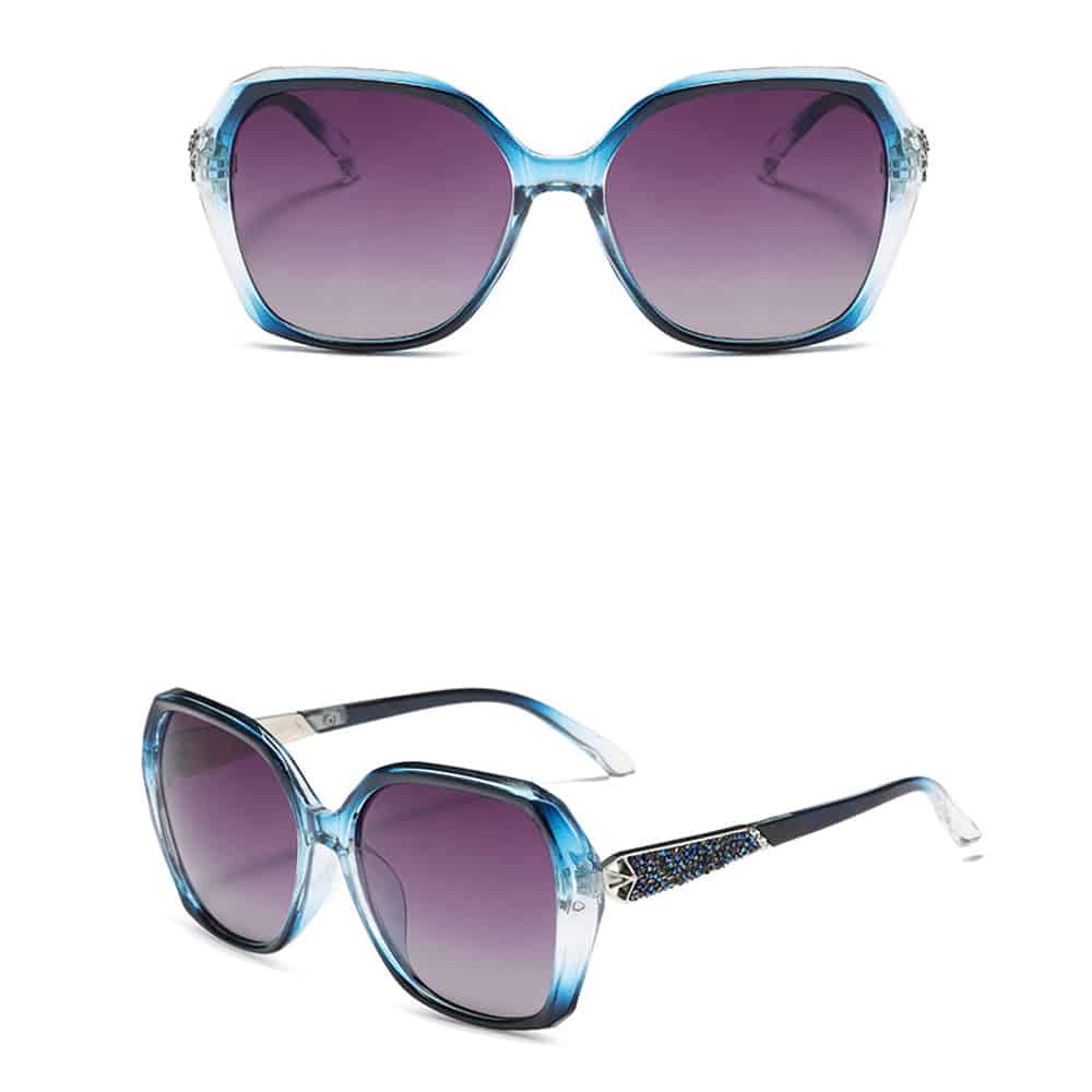 Techsuit - Γυναικεία Polarized Γυαλιά Ηλίου (5599) με Προστασία UV, PC - Μπλε / Γκρι One Size - Image 2