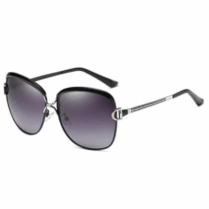 Techsuit - Γυναικεία Polarized Γυαλιά Ηλίου (8702) με Προστασία UV, Μεταλλικό Πλαίσιο - Μαύρο One Size