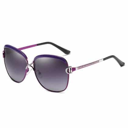 Techsuit - Γυναικεία Polarized Γυαλιά Ηλίου (8702) με Προστασία UV, Μεταλλικό Πλαίσιο - Μωβ One Size