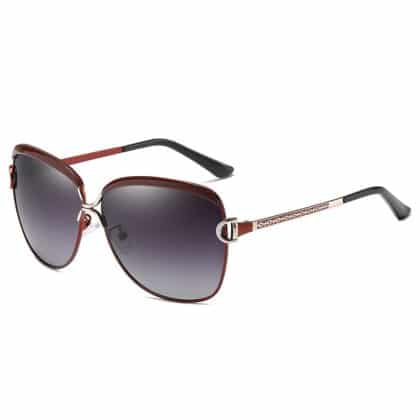 Techsuit - Γυναικεία Polarized Γυαλιά Ηλίου (8702) με Προστασία UV, Μεταλλικό Πλαίσιο - Τσάι One Size