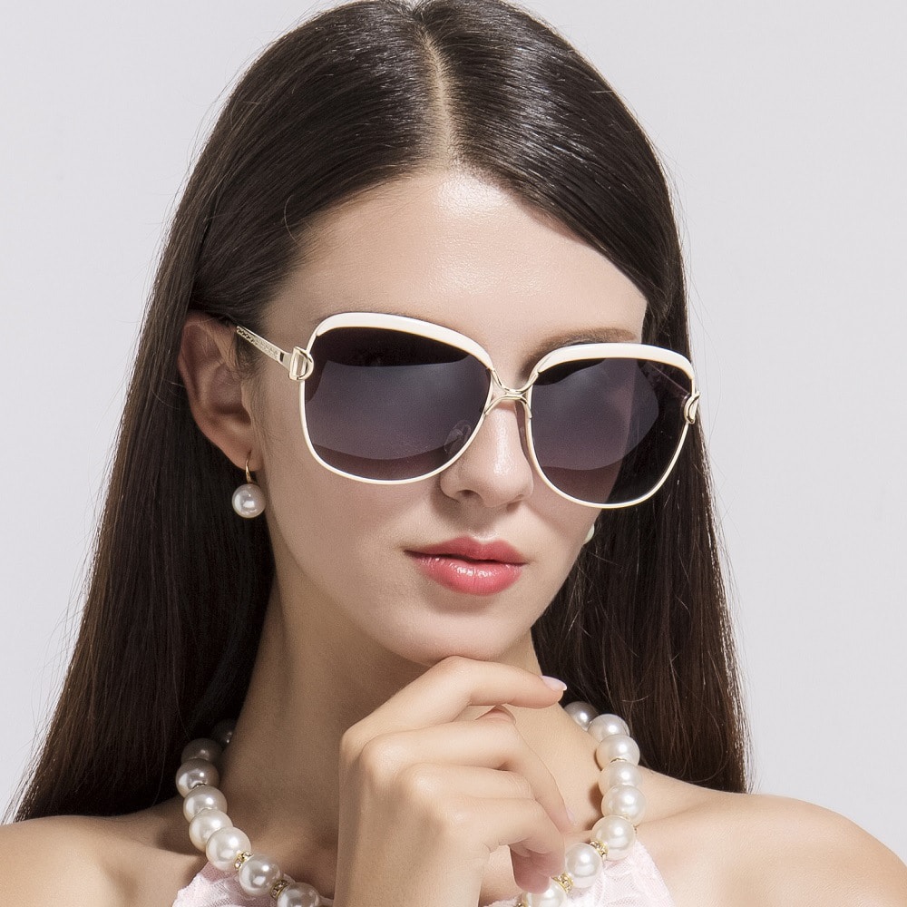 Techsuit - Γυναικεία Polarized Γυαλιά Ηλίου (8702) με Προστασία UV, Μεταλλικό Πλαίσιο - Κίτρινο One Size - Image 2