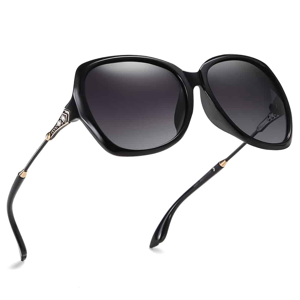 Techsuit - Γυναικεία Polarized Γυαλιά Ηλίου (8881) με Προστασία UV, PC - Μαύρο / Γκρι One Size - Image 2