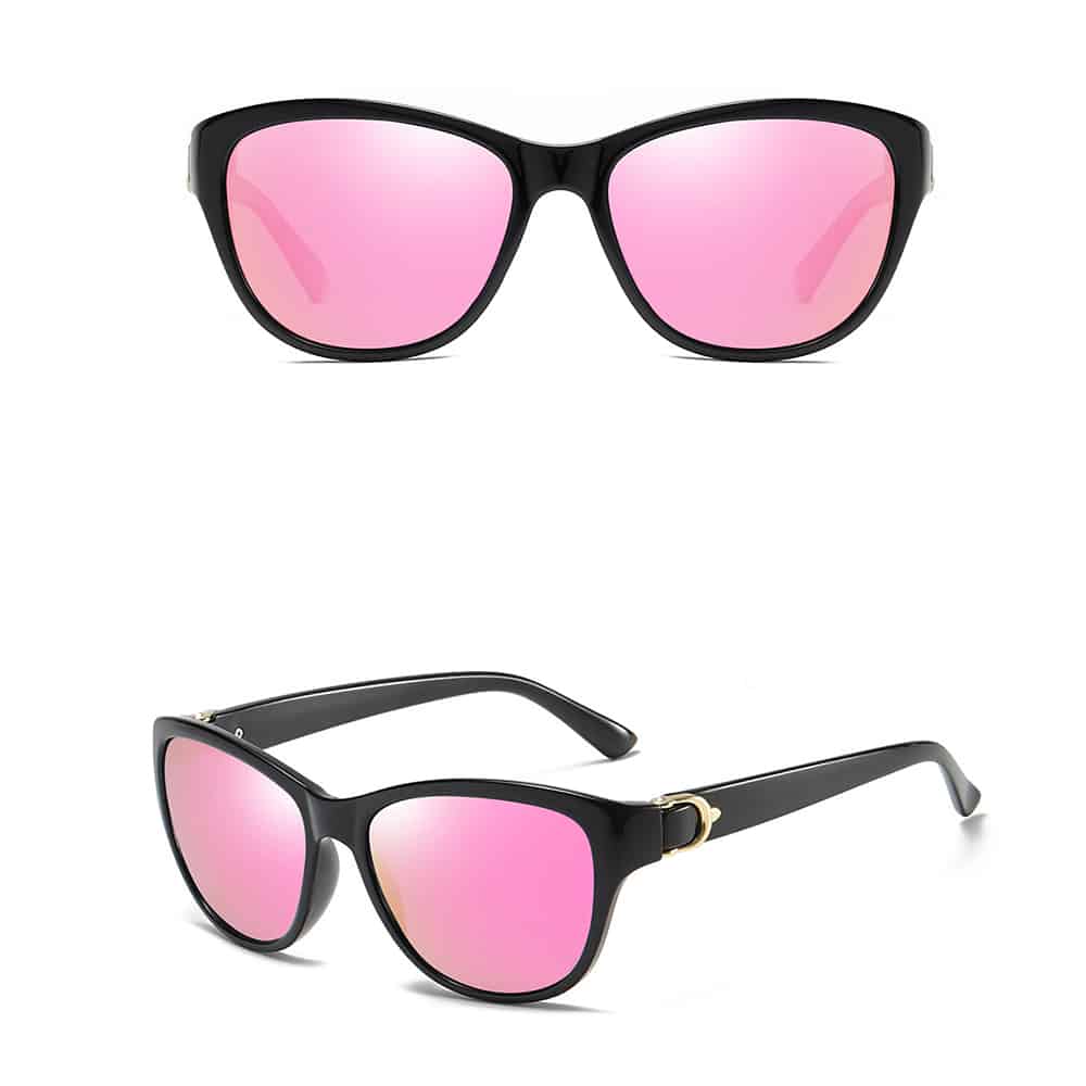 Techsuit - Γυναικεία Polarized Γυαλιά Ηλίου (A572) με Προστασία UV, PC - Μαύρο / Ροζ Καθρέφτης One Size - Image 2