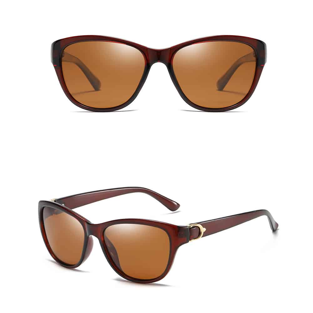 Techsuit - Γυναικεία Polarized Γυαλιά Ηλίου (A572) με Προστασία UV, PC - Καφέ One Size - Image 2
