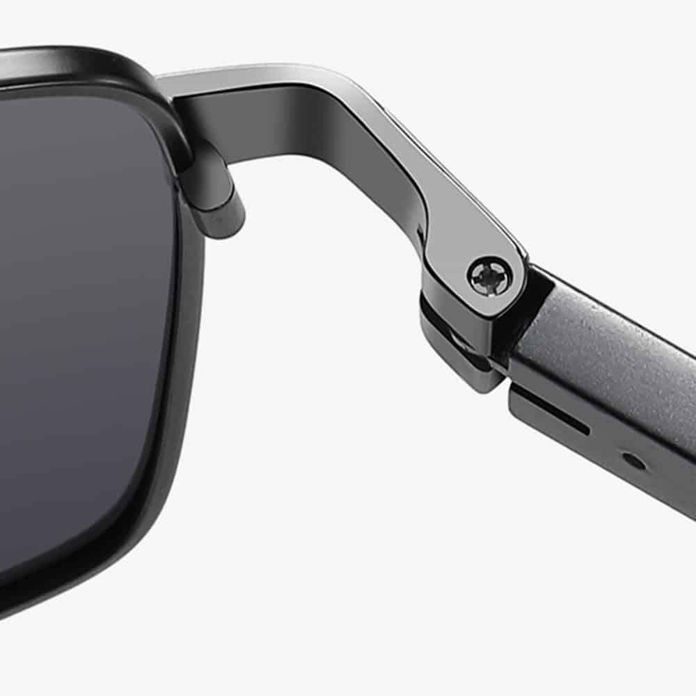 Techsuit - Ανδρικά Γυαλιά Ηλίου Polarized (LM001), με Προστασία UV, Κορνίζα από Αλουμίνιο - Χρώμα Όπλου / Μαύρο Γκρι One Size - Image 4