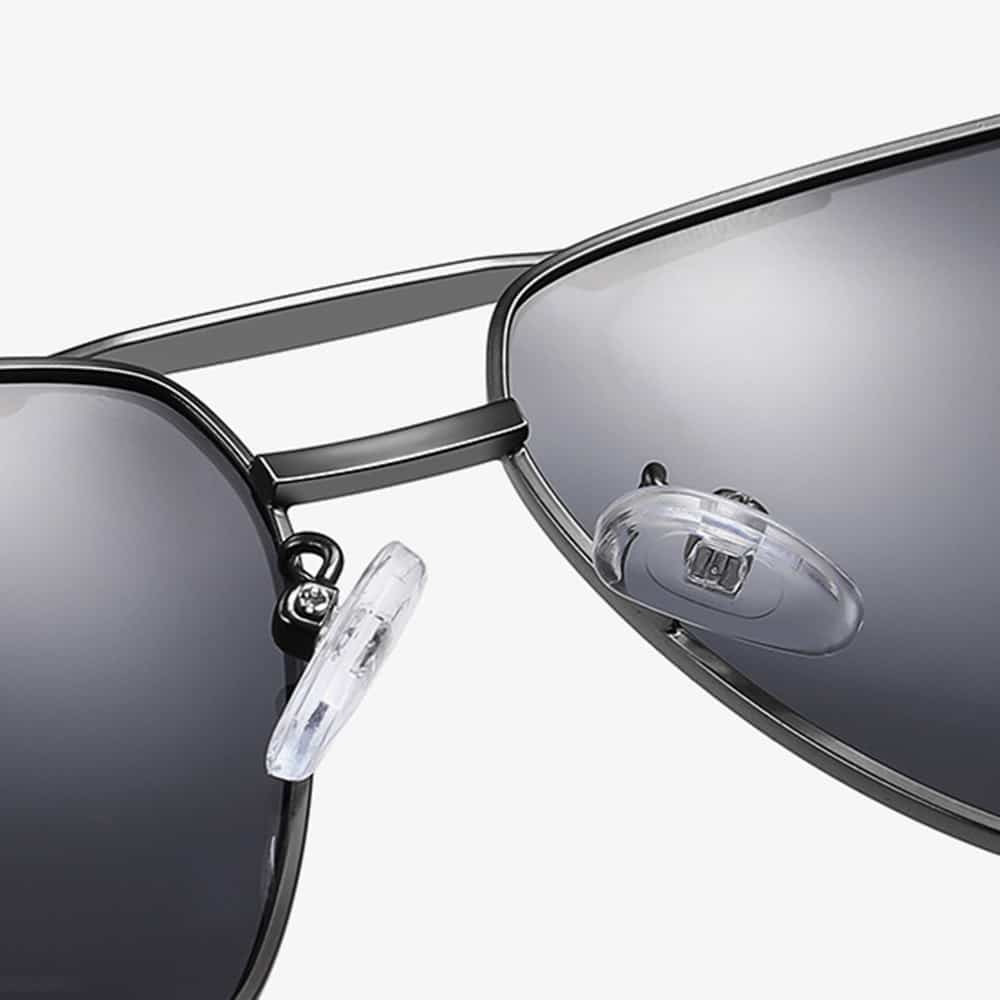 Techsuit - Ανδρικά Γυαλιά Ηλίου Polarized (LM001), με Προστασία UV, Κορνίζα από Αλουμίνιο - Χρώμα Όπλου / Μαύρο Γκρι One Size - Image 5