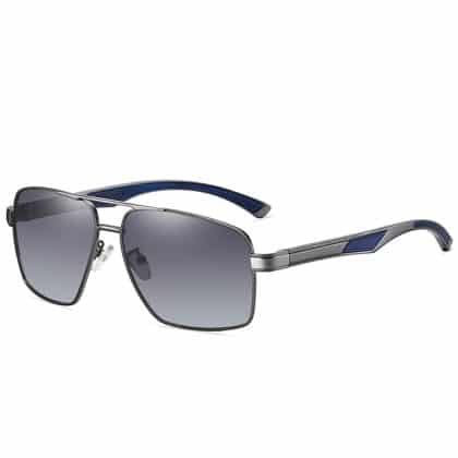 Techsuit - Ανδρικά Γυαλιά Ηλίου Polarized (LM001), με Προστασία UV, Κορνίζα από Αλουμίνιο - Χρώμα Όπλου / Διαβαθμισμένο One Size