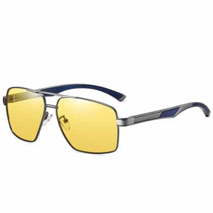 Techsuit - Ανδρικά Γυαλιά Ηλίου Polarized (LM001), με Προστασία UV, Κορνίζα από Αλουμινένιο Κράμα - Χρώμα Όπλου / Φωτοχρωμικά One Size