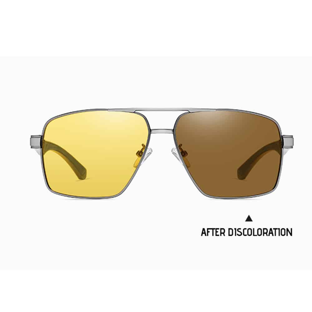 Techsuit - Ανδρικά Γυαλιά Ηλίου Polarized (LM001), με Προστασία UV, Κορνίζα από Αλουμινένιο Κράμα - Χρώμα Όπλου / Φωτοχρωμικά One Size - Image 2