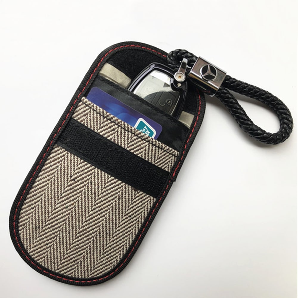 Techsuit - RFID Αντικλεπτικό (AF1) - για Κάρτες & Κλειδιά, Αδιάβροχο Δέρμα, Μεταλλική Υβριδική Ίνα, Αποκλειστής EMF, 12.5x9 - Γκρι - Image 2