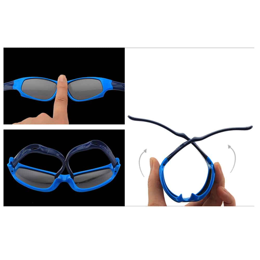 Techsuit - Polarized Γυαλιά Ηλίου (800-C11) - Τύπος Αθλητισμού, Ευλύγιστα, για Παιδιά απο 3-12 Ετών- Λαμπερό Μαύρο One Size - Image 4