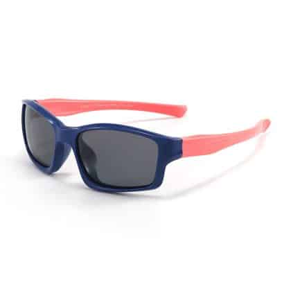 Techsuit - Γυαλιά ηλίου Polarized (8202-C21) - για παιδιά, Αθλητικού τύπου - Μπλε σκούρο / Ροζ