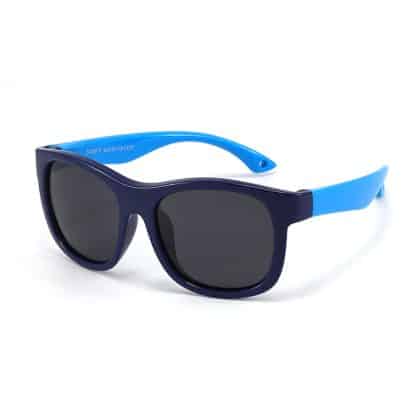 Techsuit - Polarized Γυαλιά Ηλίου (8306-C31) - για Βρέφη, Τετράγωνο Σχήμα, με Λουρί - Μαύρο / Μπλε One Size