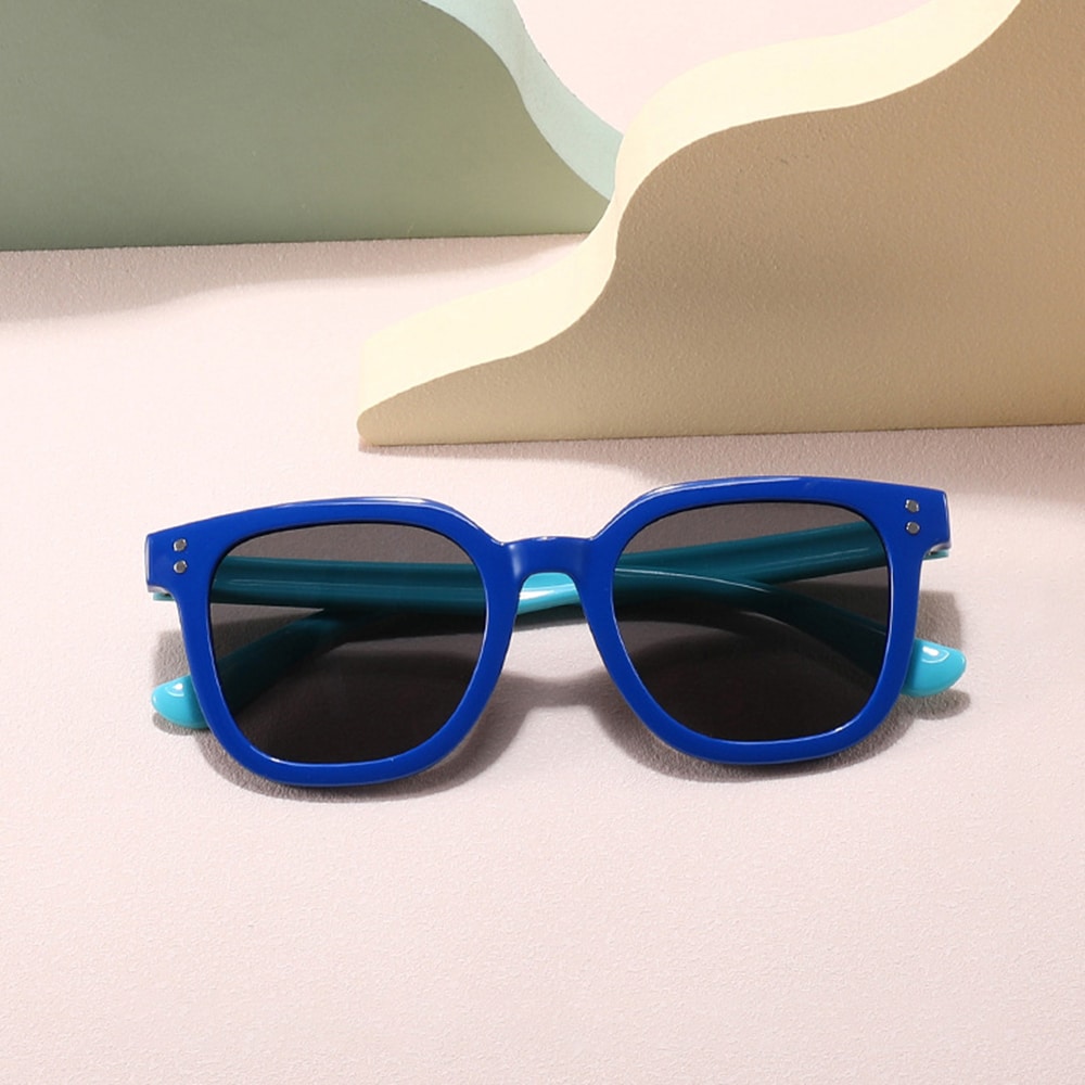 Techsuit - Polarized Γυαλιά Ηλίου (8351-C28) - Τετράγωνο Σχήμα, για Παιδιά απο 3-12 Ετών - Σκούρο Μπλε / Κυανό One Size - Image 3