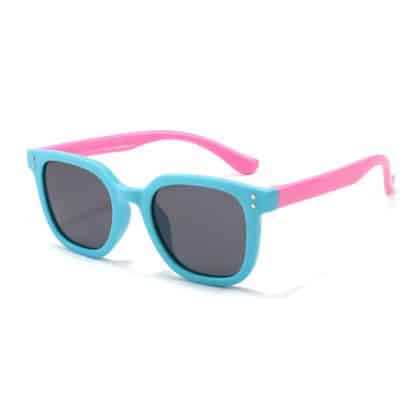 Techsuit - Polarized Γυαλιά Ηλίου (8351-C27) - Τετράγωνο Σχήμα, για Παιδιά απο 3-12 Ετών - Μπλε / Ροζ One Size