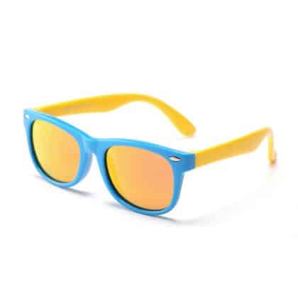 Techsuit - Παιδικά Γυαλιά Ηλίου Polarized (D802) για Παιδιά Από 3-8 Ετών, Προστασία UV - Μπλε / Κίτρινο / Πορτοκαλί One Size