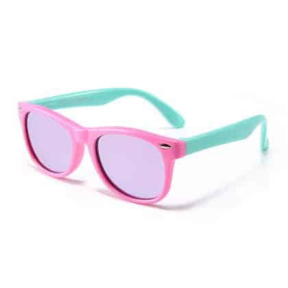 Techsuit - Παιδικά Polarized Γυαλιά Ηλίου (D802) για Παιδιά Από 3-8 Ετών, Προστασία UV - Ροζ / Πράσινο / Ροζ One Size