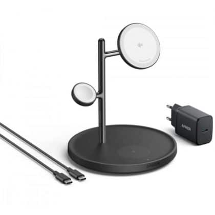 Wireless Charger Anker Maggo 3in1, 25w, 1.67a, Black B25m3311