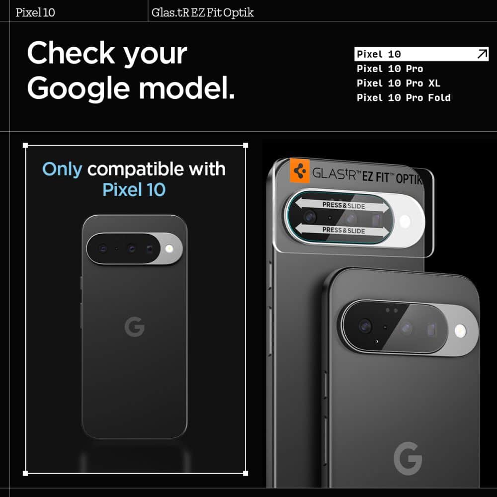 Spigen Optik Glas.tr Camera Protector 2-Pack Google Pixel 10 Crystal Clear - Image 10