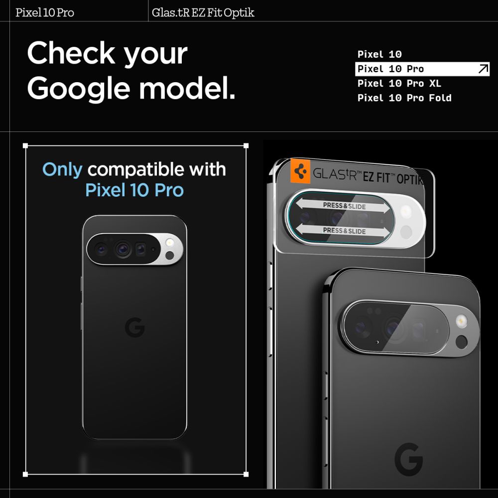 Spigen Optik Glas.tr Camera Protector 2-Pack Google Pixel 10 Pro Crystal Clear - Image 10