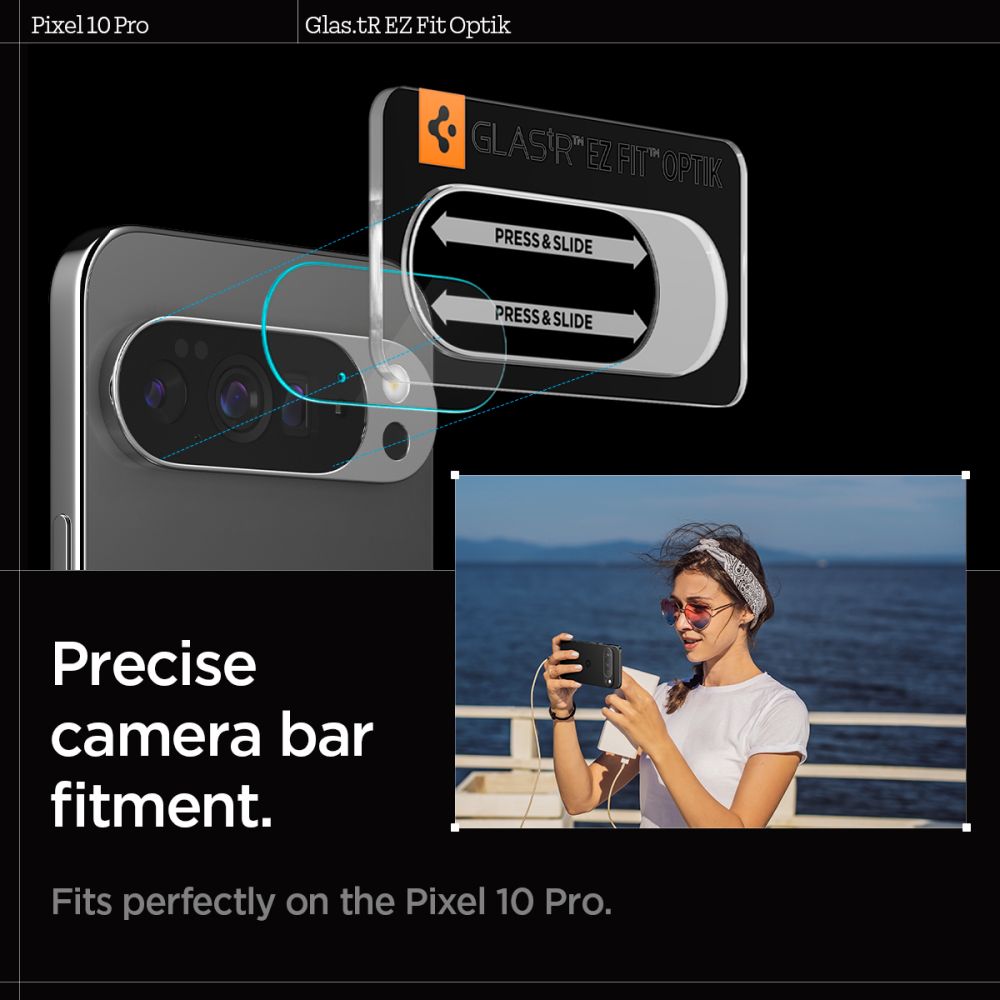 Spigen Optik Glas.tr Camera Protector 2-Pack Google Pixel 10 Pro Crystal Clear - Image 12
