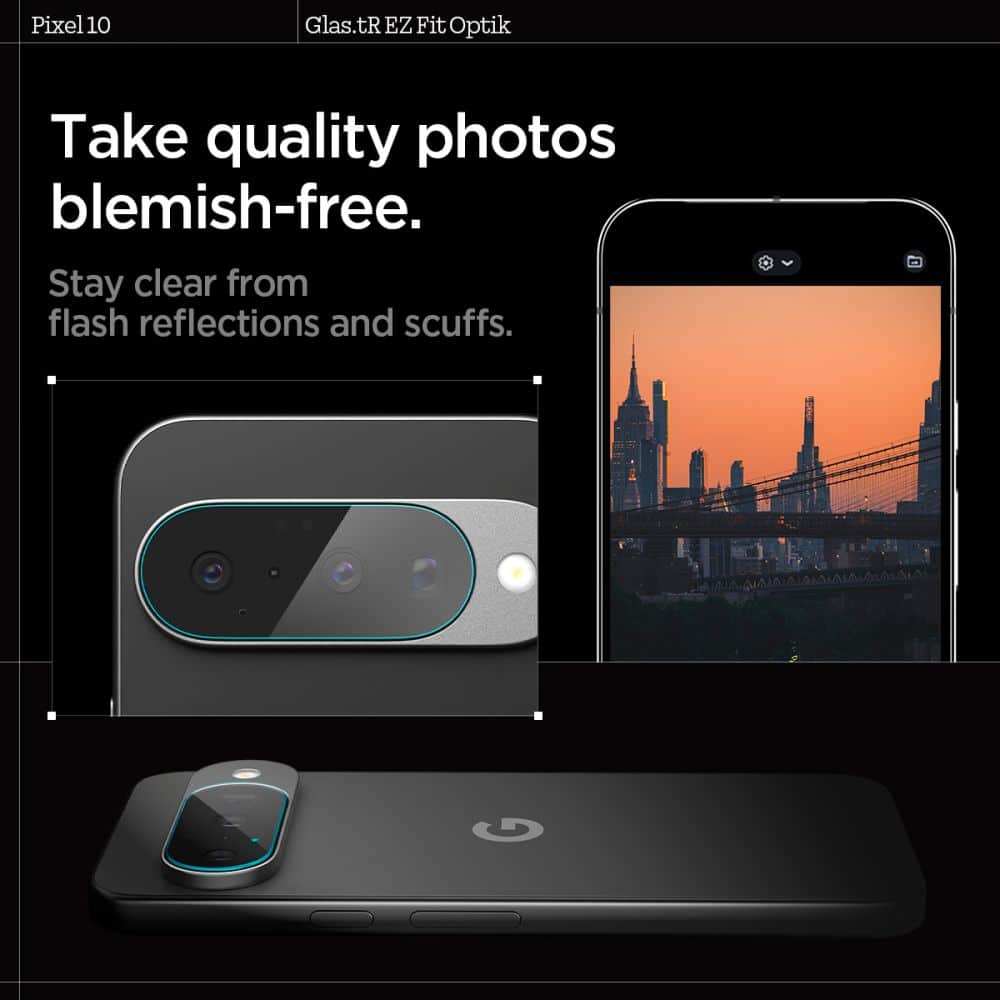 Spigen Optik Glas.tr Camera Protector 2-Pack Google Pixel 10 Crystal Clear - Image 13