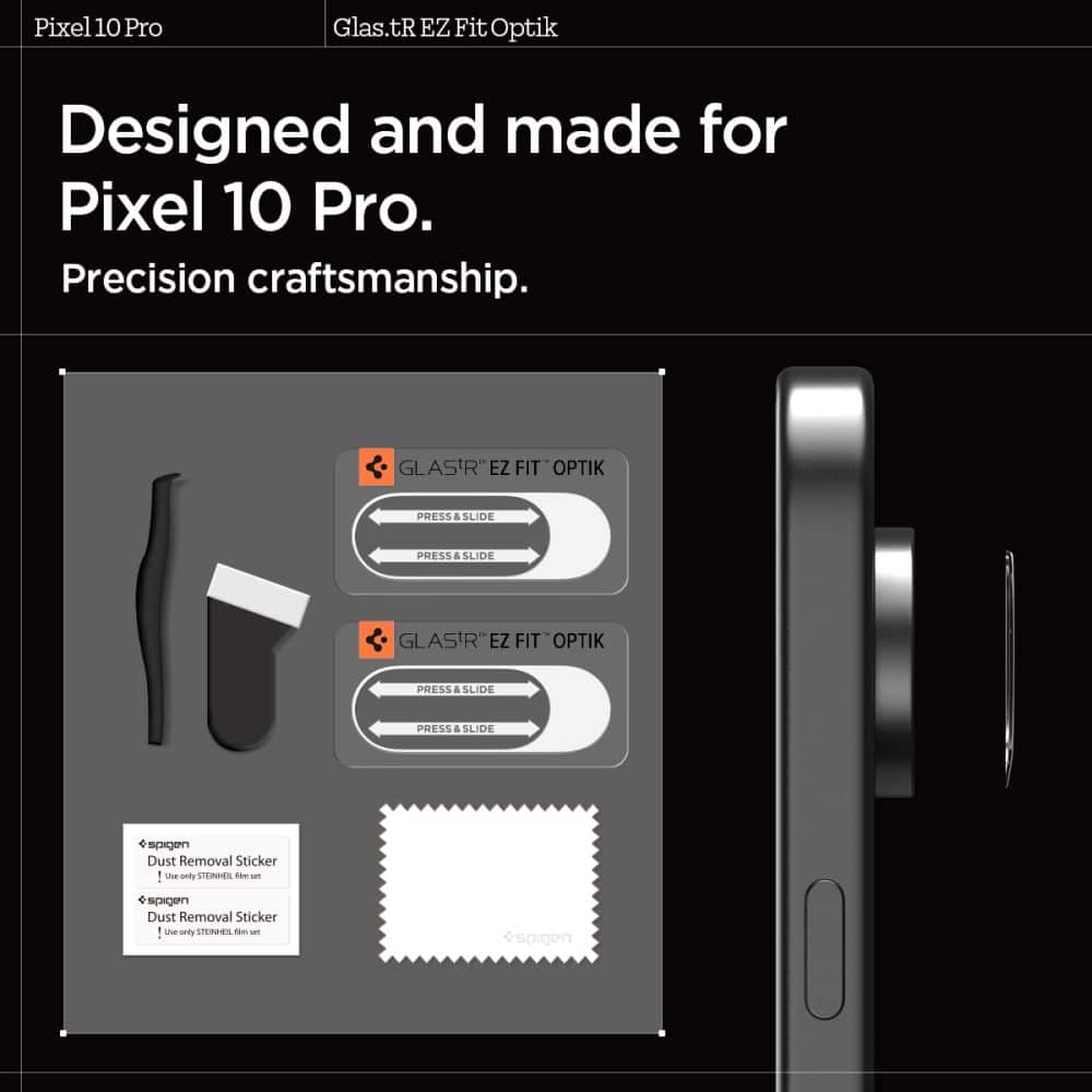 Spigen Optik Glas.tr Camera Protector 2-Pack Google Pixel 10 Pro Crystal Clear - Image 14