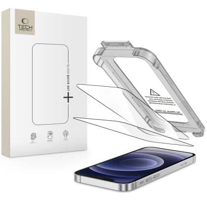 Σκληρυμένο γυαλί Tech-Protect Quick Set+ 2-Pack iPhone 12 / 12 Pro Black