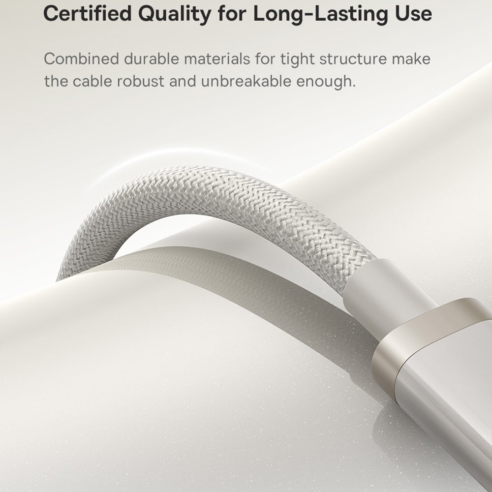 Baseus - Data Καλώδιο Titanium (p10378100g21-01) - USB-C To Type-C, 100w, Fast Charging, 480mbps, 2m - Galaxy Titanium Gold - Image 12