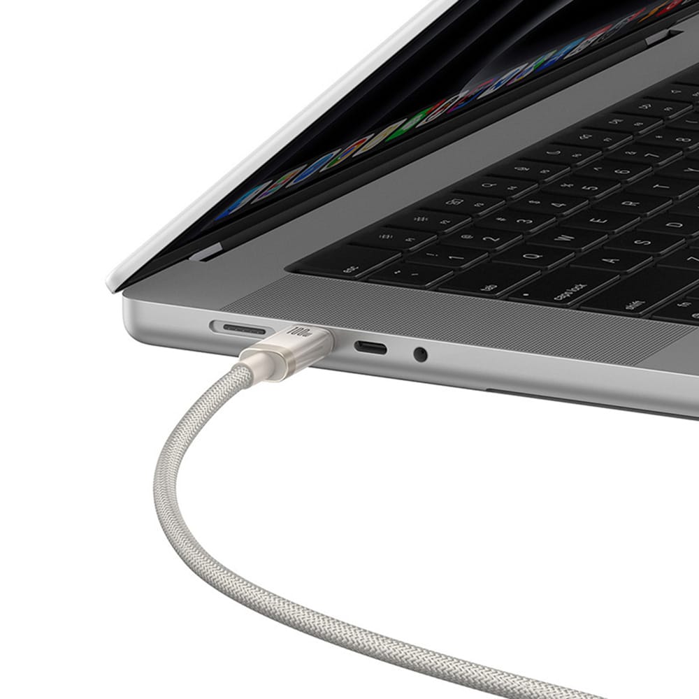 Baseus - Data Καλώδιο Titanium (p10378100g21-01) - USB-C To Type-C, 100w, Fast Charging, 480mbps, 2m - Galaxy Titanium Gold - Image 16