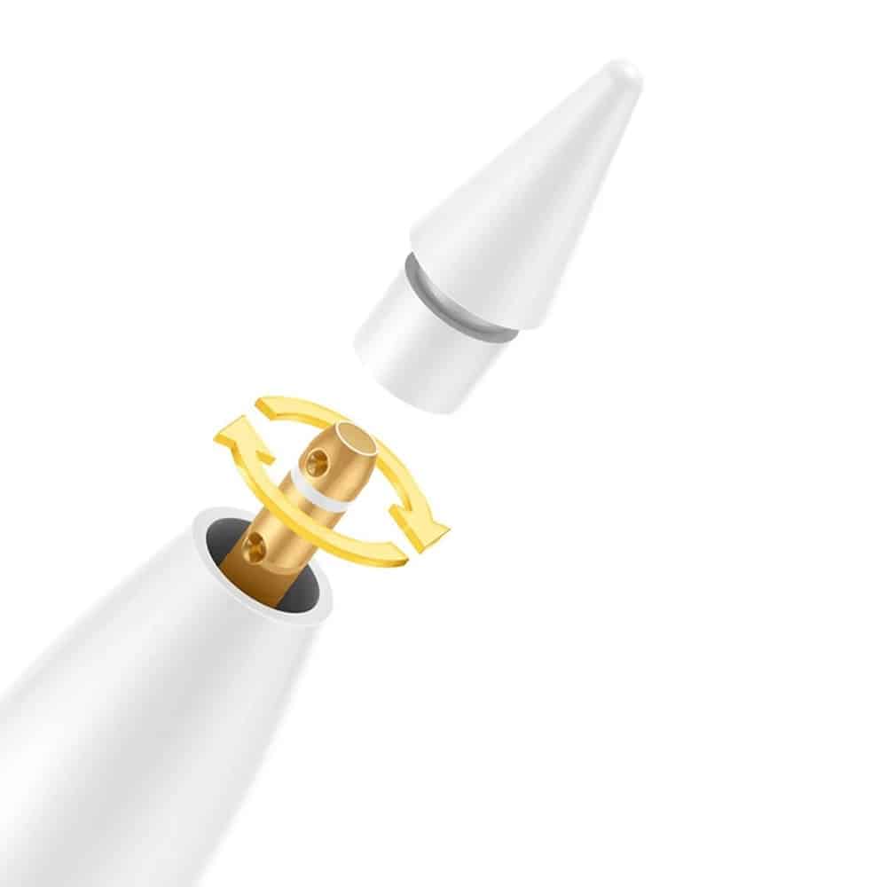 Baseus - Stylus Pen Smooth Writing Iii Series (p80080805213-00) - For iPad, Wired Charging, Active Wireless Version - White - Image 7
