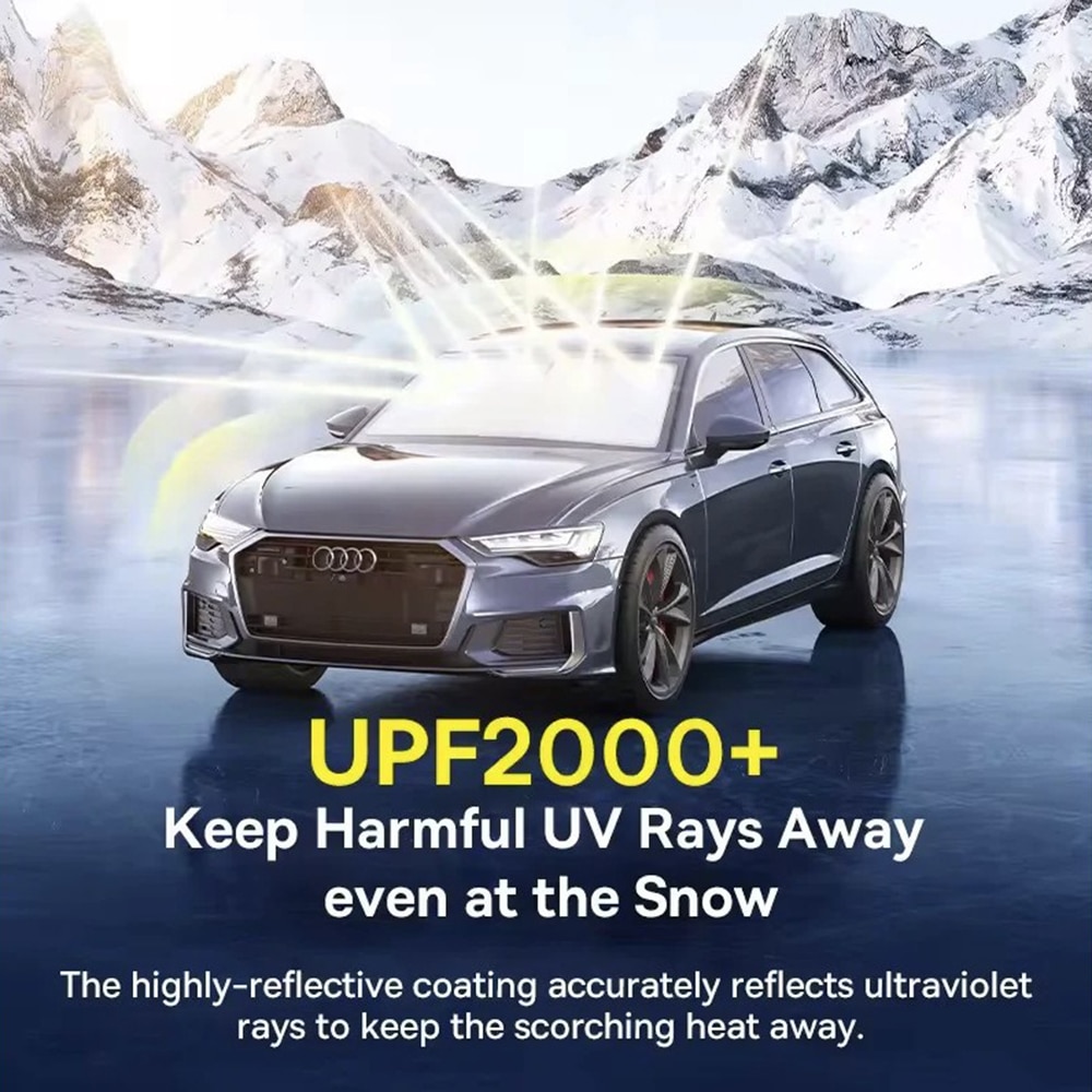 Baseus - Windshield Sun Gotrip Dt1 (c0118200) - Upf2000+, 99.95% Uv Blocking Rate, 80 X 150cm - Black - Image 5