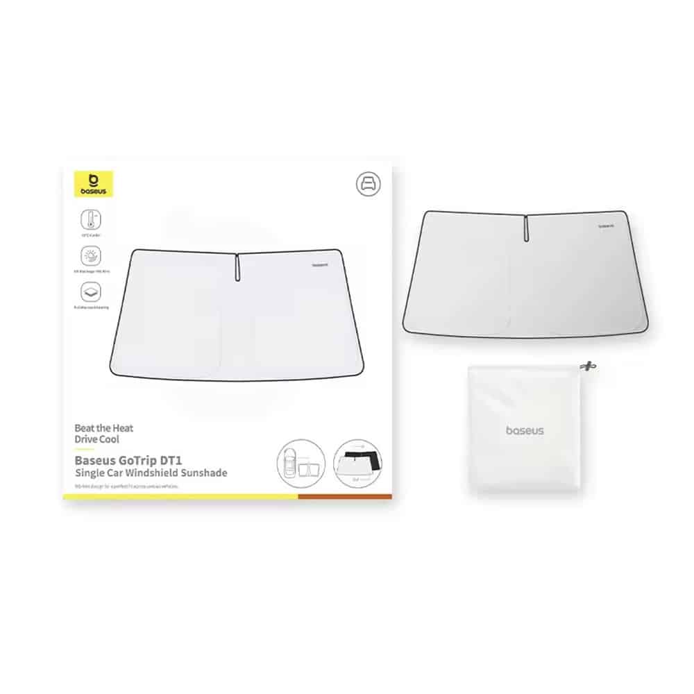 Baseus - Windshield Sun Gotrip Dt1 (c0118200) - Upf2000+, 99.95% Uv Blocking Rate, 80 X 150cm - Black - Image 8