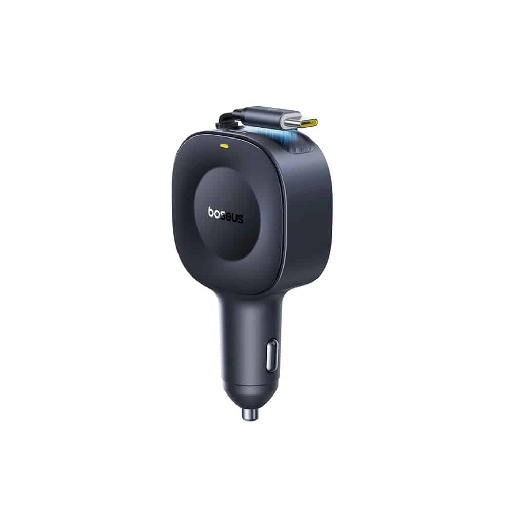 Baseus - Car Charger Primetrip Vr2 (c0206400) - With Retractable Καλώδιο, 2 X Type-C, 30w - Black - Image 2