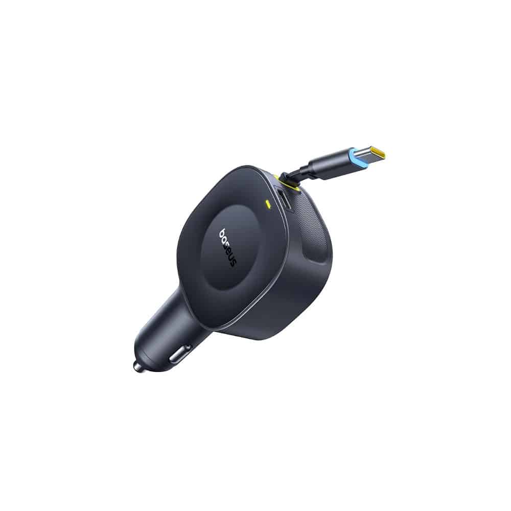 Baseus - Car Charger Primetrip Vr2 (c0206400) - With Retractable Καλώδιο, 2 X Type-C, 30w - Black - Image 3