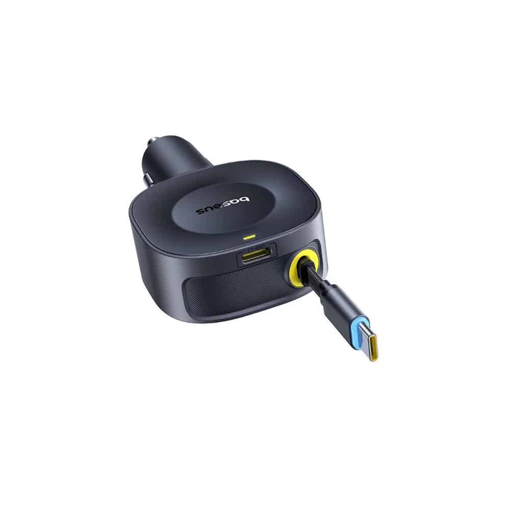 Baseus - Car Charger Primetrip Vr2 (c0206400) - With Retractable Καλώδιο, 2 X Type-C, 30w - Black - Image 5